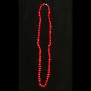 Red legitimate coral necklace